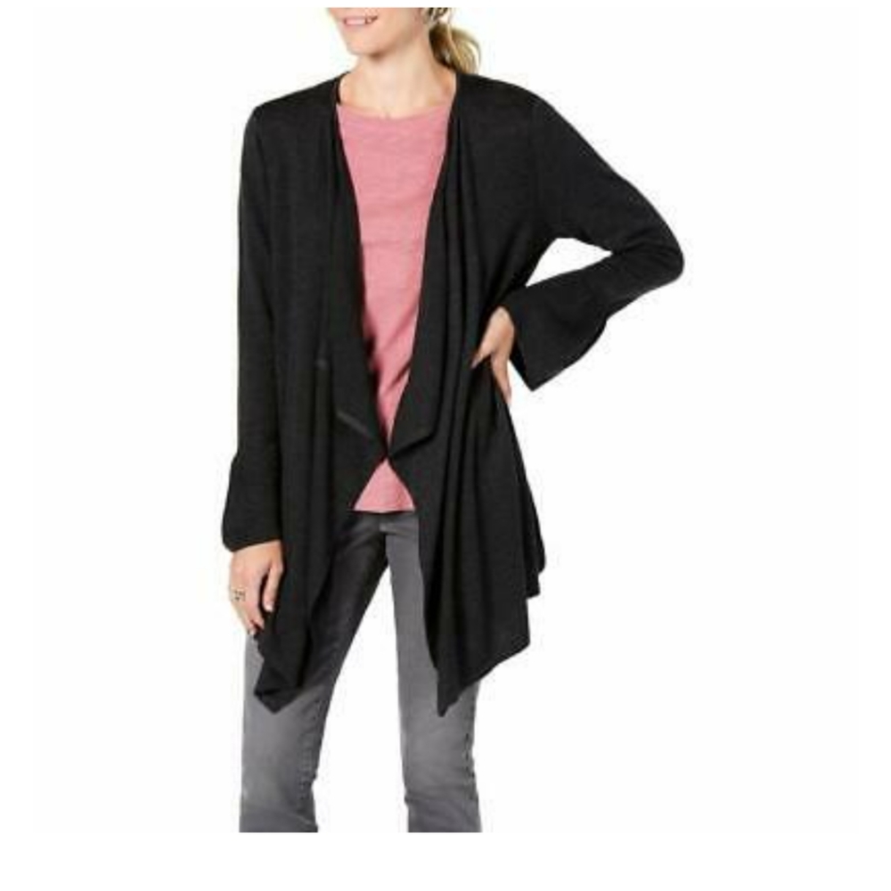 Style & Co Sweater Gray Cardigan - Medium
